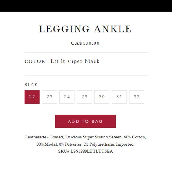 EUC Women (26R) - AG Skinny Leatherette - Picture 10 of 10